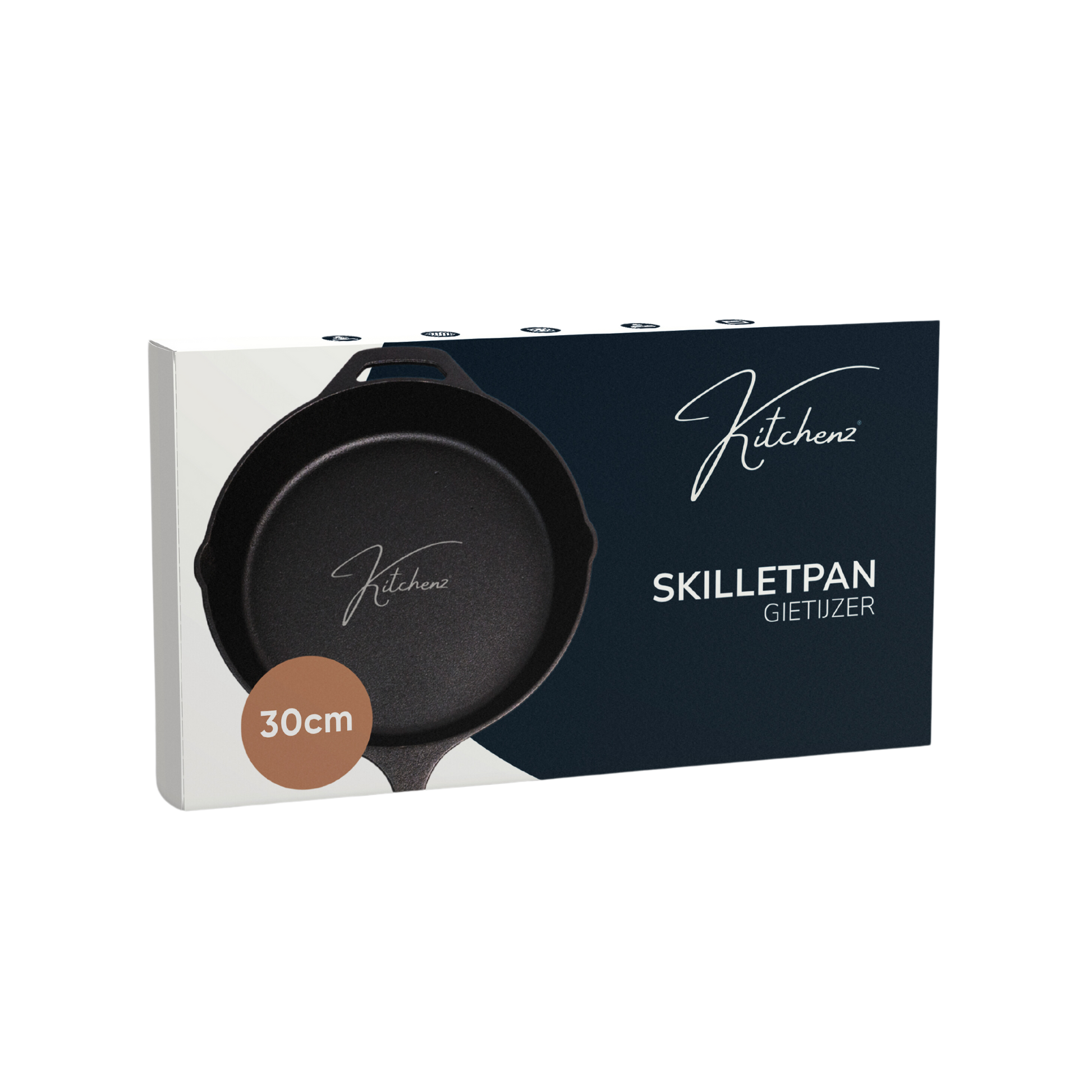 KAISERTAL Gietijzeren 30 cm Steakpan en Grillpan voor Inductie KAISERTAL Gietijzeren 30 cm Steakpan en Grillpan voor Inductie